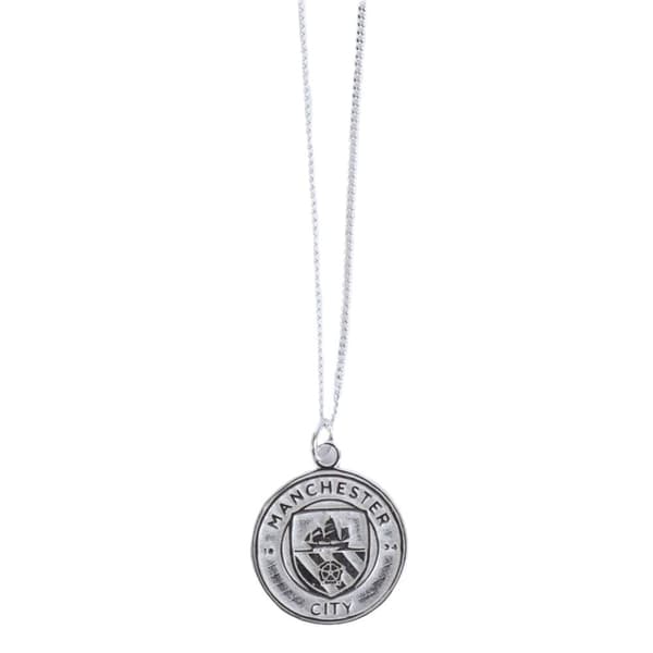 Manchester City FC Silver Painted Necklace & Pendant