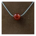 Miniatyrbild 1 av 2: Collier - ABIJOUX - Cornaline från Uruguay 8mm - Kedja i rostfritt stål - Längd 40 till 90cm - Unisex