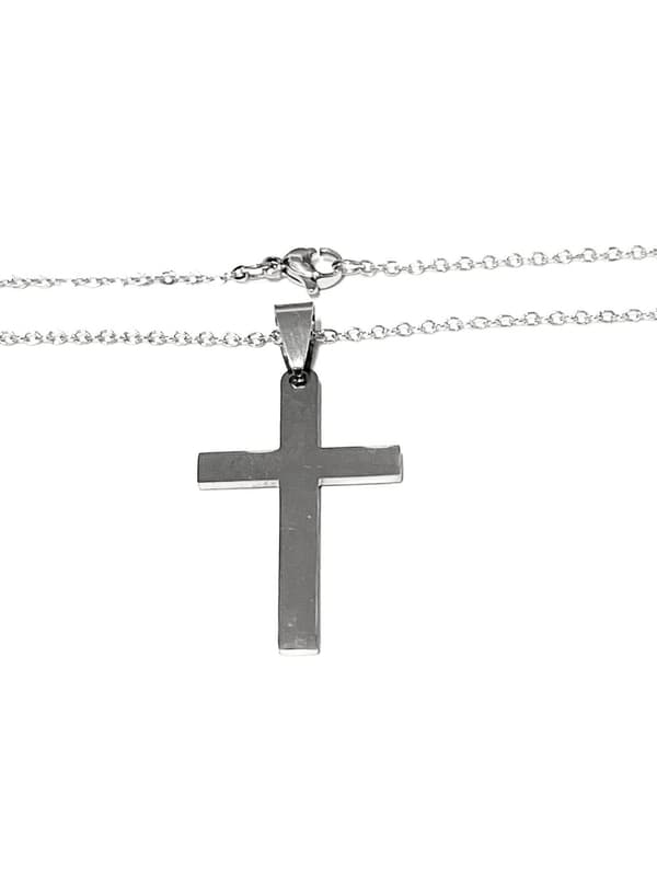 Kors halsband i rostfritt stål som håller färgen livet ut