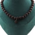 Miniatyrbild 1 av 4: Collier - ABIJOUX - Lava Pärlor 8 mm - Rostfritt Stål - Anpassningsbar Storlek - Unisex