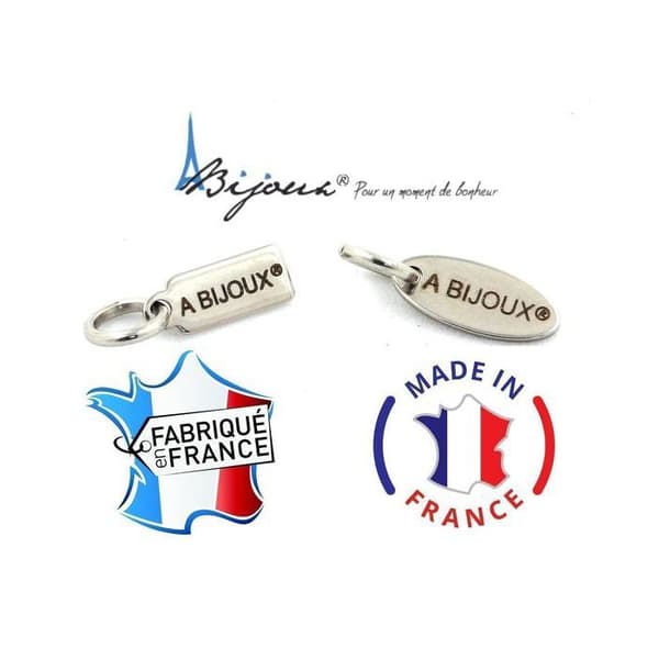 Halsband - ABIJOUX - 5 stenar Kvarts Jordgubbe - Rostfritt stål - Anpassningsbar längd - Unisex
