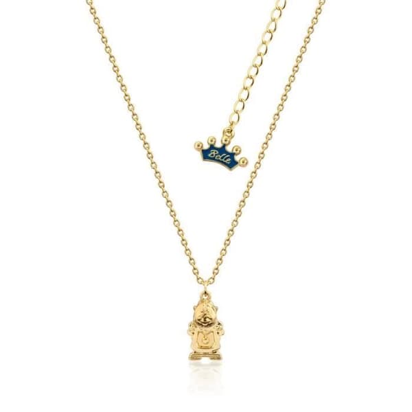 Disney Beauty And The Beast Cogsworth hängsmycke i guld S
