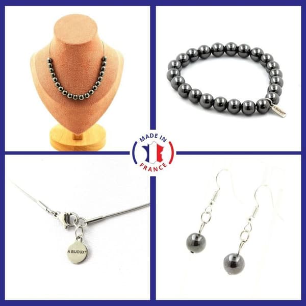 Stenar och mineraler. Armband Halsband dinglande örhängen Set 20 pärlor Anpassningsbar storlek.