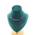 Miniatyrbild 1 av 4: Halsband - ABIJOUX - Amethyst från Brasilien - 10 pärlor - Rostfritt stål - 45 cm