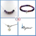 Miniatyrbild 1 av 4: Parure - Ett Bijoux - Lila Tigeröga - Amethyst - Lepidolit - Anpassningsbar storlek