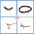Miniatyrbild 1 av 4: Stenar och mineraler. Armband Halsband Set Tiger Eye Beads + Hematite + Black Agate Anpassningsbar storlek.