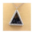 Miniatyrbild 3 av 3: Stenar och mineraler. Rå Kyanite halsband. Triangelmodell.