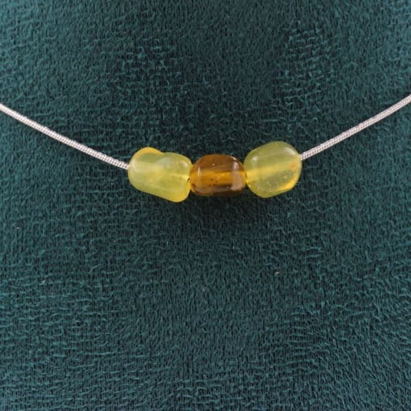 Halsband - En Bijoux - Gult opal från Australien - Rostfritt stål - Längd 45 cm - Unisex