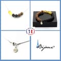 Miniatyrbild 1 av 4: Stenar och mineraler. Australian Yellow Opal Beads Armband Halsband Set + Onyx Beads Anpassningsbar storlek.