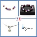 Miniatyrbild 1 av 4: Parure - Ett smycke - Lila tigeröga - Ametist - Anpassningsbar storlek - Unisex