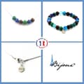 Miniatyrbild 1 av 4: Stenar och mineraler. Red Tiger Eye Beads Armband Halsband Set + Chrysocolla + Anpassningsbar storlek.