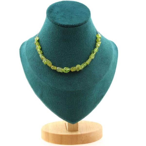 Halsband - Ett Bijoux - Pärlith med Myanmar - 20 pärlor - Rostfritt stål - Längd 45 cm
