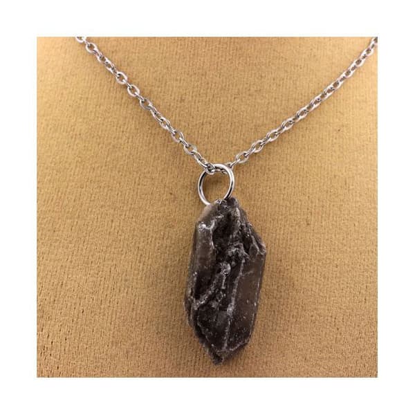 Halsband - ABIJOUX - Oförfinad gips - Rostfritt stål - 20.10 ct - Unisex - 29x13x8 mm