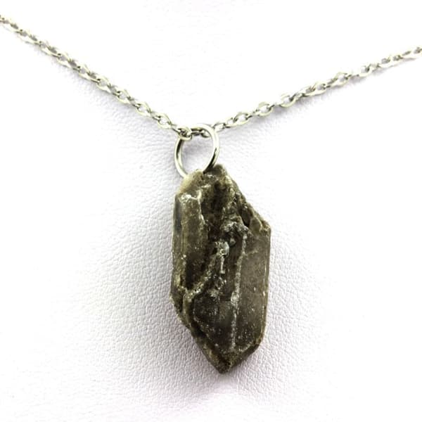 Halsband - ABIJOUX - Oförfinad gips - Rostfritt stål - 20.10 ct - Unisex - 29x13x8 mm