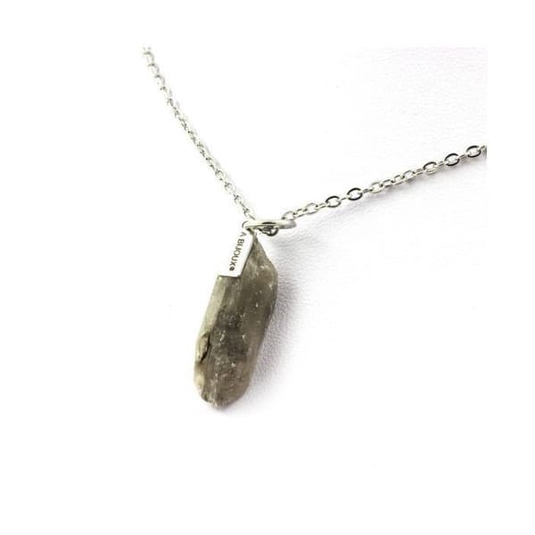 Halsband - ABIJOUX - Rå gips - 14.82 ct - Rostfritt stål - Blandad barn/vuxen
