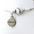 Miniatyrbild 2 av 4: Halsband - A Bijoux - 3 pärlor i trä 8 mm - Kedja i rostfritt stål - Anpassningsbar storlek - Unisex