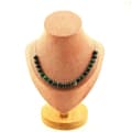 Miniatyrbild 1 av 4: Halsband - ABIJOUX - Zambiansk smaragd - 20 pärlor 8 mm - Rostfritt stål - 45 cm