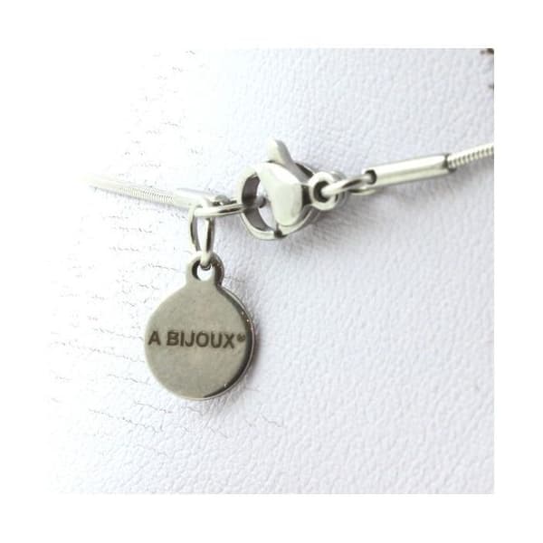 Halsband - ABIJOUX - Larimar - Rostfritt stål - 45 cm - Unisex