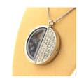Miniatyrbild 2 av 3: Collier - Stenar och Mineraler - Rå Sapphire - Rostfritt stål - Floatglas - Blandat