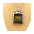Miniatyrbild 3 av 3: Halsband - ABIJOUX - Flaskmodell - Roh peridot - Rostfritt stål - Flytande glas