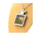 Miniatyrbild 2 av 3: Halsband - ABIJOUX - Flaskmodell - Roh peridot - Rostfritt stål - Flytande glas