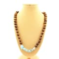Miniatyrbild 1 av 4: Halsband - Ett Smycke - Larimar - Trä 8 mm - Rostfritt stål - Längd 45 cm