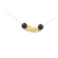 Miniatyrbild 1 av 3: Halsband - Ett Smycke - Gul Apatit Madagascar - Svart Onyx - Rostfritt Stål - Unisex