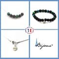 Miniatyrbild 1 av 4: Stenar och mineraler. Green Tiger Eye Beads Armband Halsband Set + Blue Tiger Eye Beads Anpassningsbar storlek.