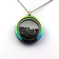 Miniatyrbild 1 av 3: Collier - ABIJOUX - Roh safir - Rostfritt stål - Flerfärgad - Unisex