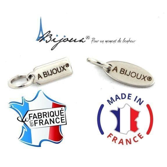 Halsband - ABIJOUX - 4 stenar Aigue-marine 8 mm - Kedja i rostfritt stål - Anpassningsbar storlek - Unisex
