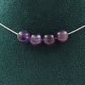 Miniatyrbild 1 av 4: Collier - Ett Smycke - Amethyst 8mm - Kedja i rostfritt stål - Längd 45cm - Unisex