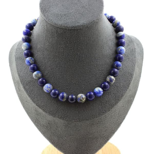Halsband - Ett Smycke - Lapis Lazuli - 8mm - Rostfritt stål - Kvalitet 5A