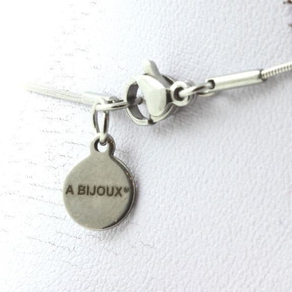 Halsband - ABIJOUX - Guldobsidian 8 mm - Kedja i rostfritt stål - Kvinna - Anpassningsbar längd