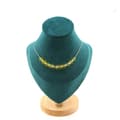 Miniatyrbild 1 av 4: Collier - Ett Bijoux - Citrin - 10 pärlor 8 mm - Rostfritt stål - Anpassningsbar längd