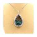 Miniatyrbild 3 av 3: Stenar och mineraler. Raw Paraiba Apatit Halsband. Drop-modell.