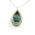 Miniatyrbild 1 av 3: Stenar och mineraler. Raw Paraiba Apatit Halsband. Drop-modell.