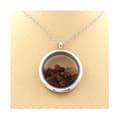 Miniatyrbild 2 av 3: Collier - ABIJOUX - Multicolor rå turmalin - Pendentiv 30 mm - Kedja av rostfritt stål - Unisex