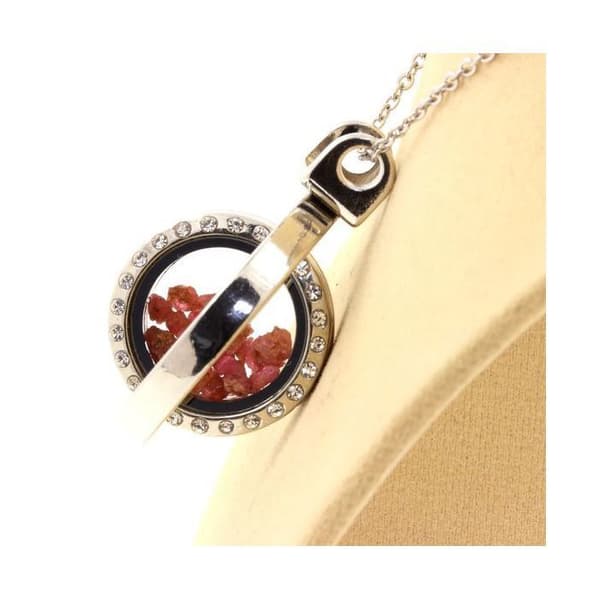 Collier - ABIJOUX - Modell Sandur - Rå spinell - Rostfritt stål - Blandat