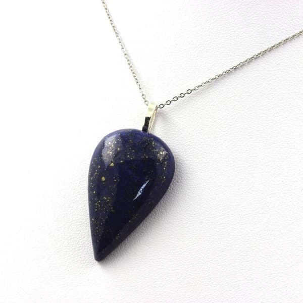 Halsband - ABIJOUX - Lapis Lazuli - 50.63 ct - Rostfritt stål - Blanda barn/vuxen
