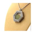 Miniatyrbild 2 av 3: Collier - ABIJOUX - Rå peridot - Rostfritt stål - Hexagonmodell - Unisex