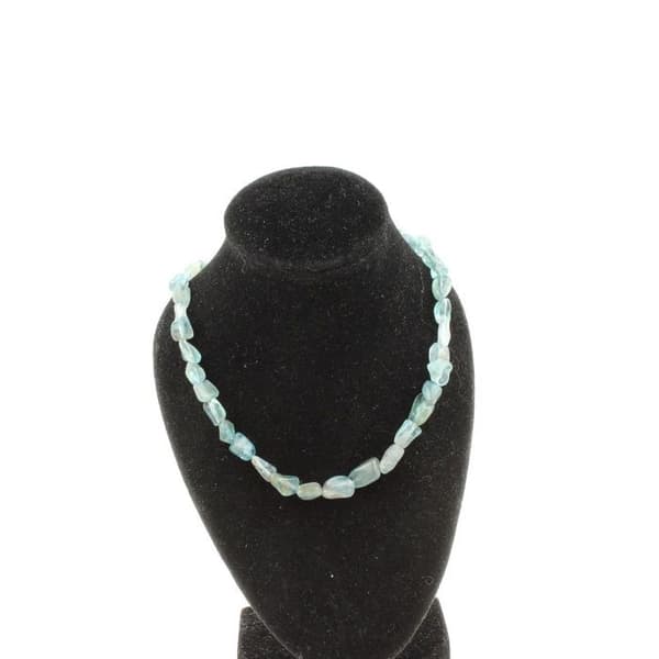Halsband - ABIJOUX - Apatit från Brasilien - Rostfritt stål - Längd 45 cm - Unisex