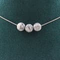 Miniatyrbild 1 av 4: Collier - ABIJOUX - Howlite 8 mm - Rostfritt stål - Anpassningsbar längd - Unisex
