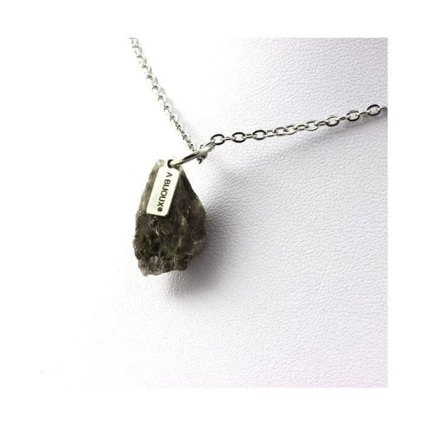 Halsband - ABIJOUX - Rå gips - 11.53 ct - Rostfritt stål - Unisex