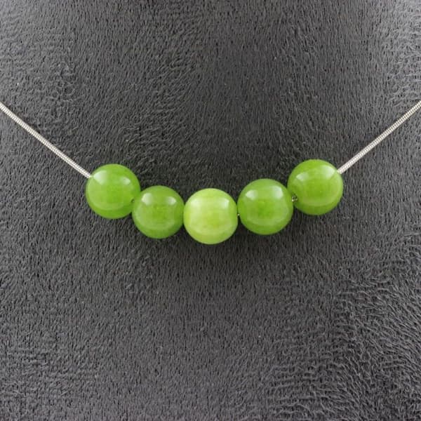 Collier - Ett Smycke - Pärlmoster 8 mm - Rostfritt stål - Anpassningsbar storlek - Unisex