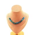 Miniatyrbild 1 av 4: Halsband - ABIJOUX - Apatit 8 mm - 15 pärlor - Rostfritt stål - Anpassningsbar storlek