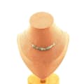 Miniatyrbild 1 av 4: Halsband - ABIJOUX - Apatit från Brasilien - 10 pärlor - Rostfritt stål - Anpassningsbar längd