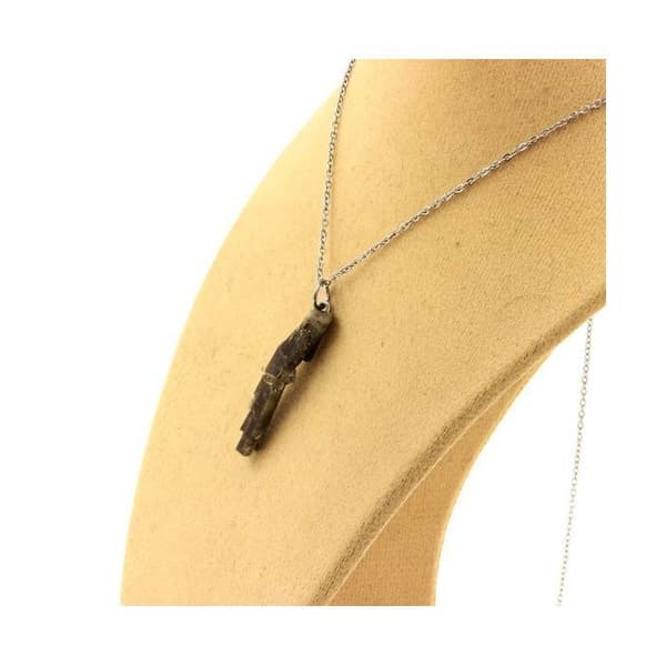 Halsband Epidot rå - ABIJOUX - Grön - Rostfritt stål - 30 x 5 x 4 mm - Unisex