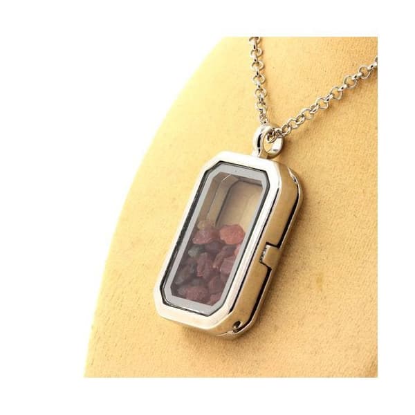 Halsband - ABIJOUX - Flerfärgad turmalin - Rostfritt stål - 40x23 mm - Unisex