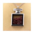 Miniatyrbild 3 av 3: Halsband - ABIJOUX - Brut Rhodolite Garnet - Rostfritt stål - Mixad - 28x47mm