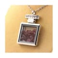 Miniatyrbild 2 av 3: Halsband - ABIJOUX - Brut Rhodolite Garnet - Rostfritt stål - Mixad - 28x47mm